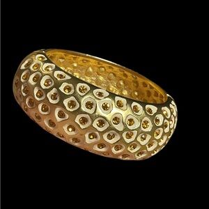 Kenneth Jay Lane Gold and White Bracelet